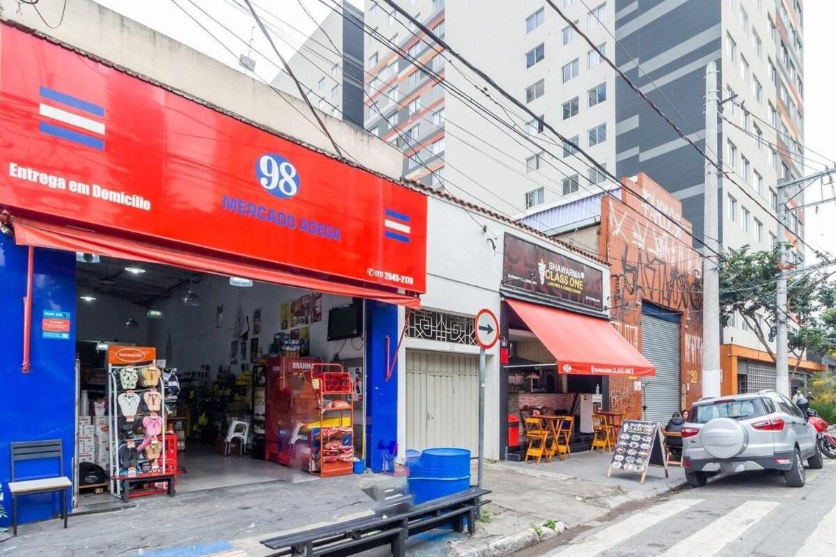 Aconchegante Studio No Bras Com Piscina/Metro Bras 圣保罗 外观 照片